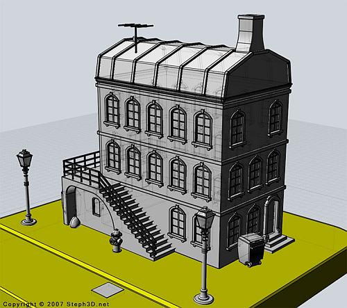 Demoniak3D Old Building Demo - Modelling in MoI