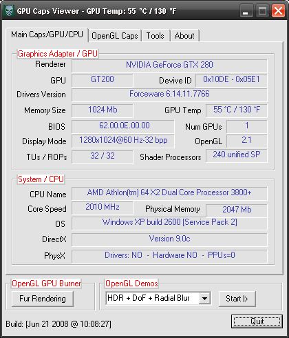 GPU Caps Viewer