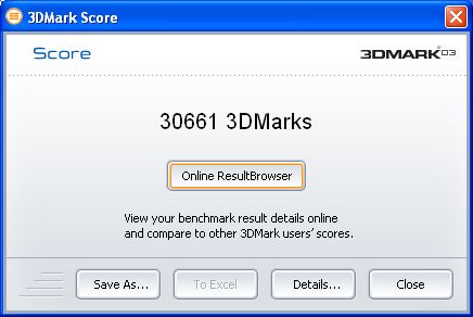 HIS ATI Radeon HD 3870 - 3DMark 03