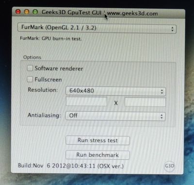 GpuTest GUI under OSX