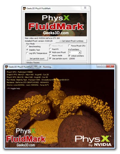 FluidMark - GPU PhysX