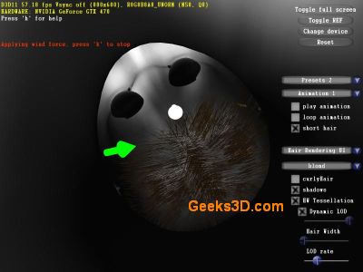 NVIDIA GeForce GTX 400 Hair rendering demo