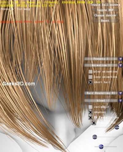 NVIDIA GeForce GTX 400 Hair rendering demo