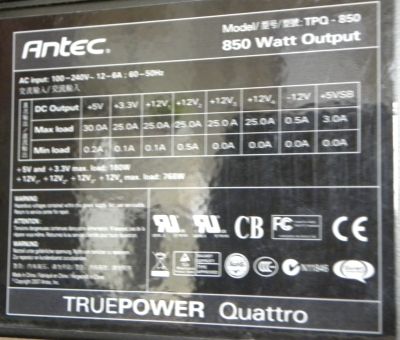 Antec TPQ 850W PSU