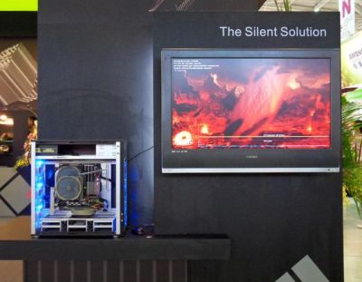 FurMark running at Computex 2010