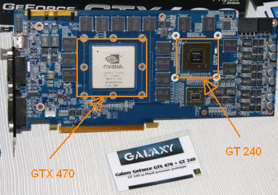 Galaxy GeForce GTX 470 + GT 240 for PhysX