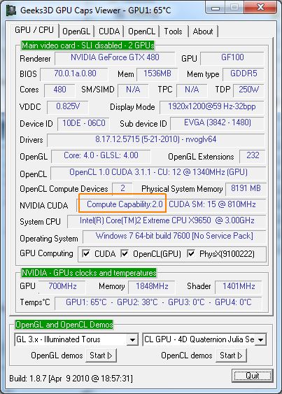 Cuda Compute Capability Chart