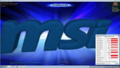 MSI Kombustor used to stress a GTX 480 with ICY VISION VGA Cooler