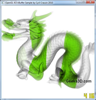 OpenGL 4.0 A-Buffer demo