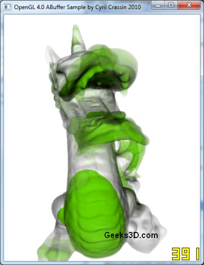 OpenGL 4.0 A-Buffer demo