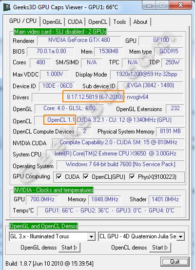 Natur Uforudsete omstændigheder Bourgogne GPU Computing] NVIDIA OpenCL 1.1 SDK and R258.19 Drivers | Geeks3D