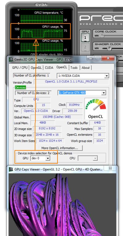 GPU Caps Viewer  - OpenCL device 0: GTX 480