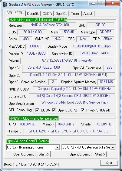 GTX 480 + R258.96 + GPU Caps Viewer