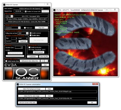 EVGA OC Scanner 1.4.0 - Custom textures