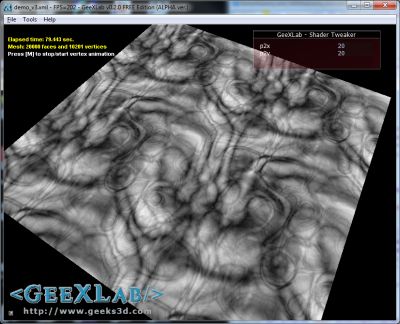 GeeXLab - Worm lava shader texture in GLSL