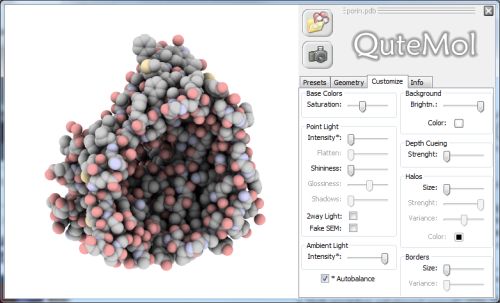 QutMol - high quality molecular visualization system