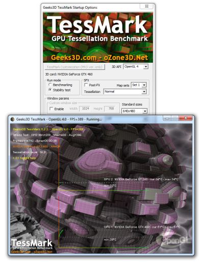 Geeks3D TessMark - OpenGL 4 Tessellation Benchmark