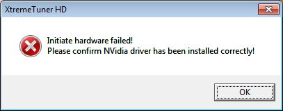 XTREME Tuner HD - ATI Radeon error