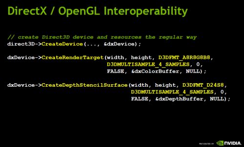 Direct3D / OpenGL interoperability