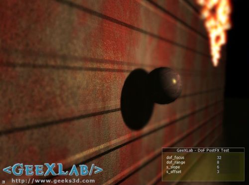 GeeXLab, depth of field (DoF) test