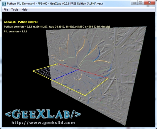 GeeXLab, Python, PIL