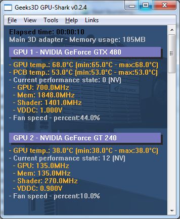 GPU Shark 0.2.4 - GPU monitoring tool