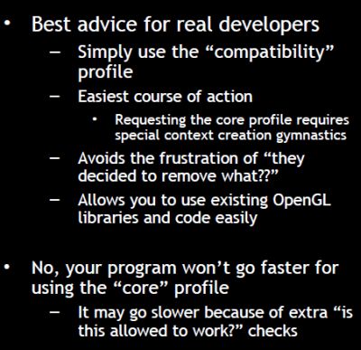 OpenGL deprecation: best advice for real developers