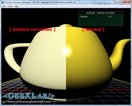 gamma correction of 6.0