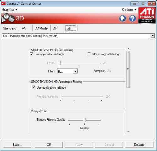 MLAA enabled in Catalyst 10.10a with Radeon HD 5870