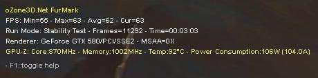 ASUS ENGTX580 - GPU core clock=871MHz
