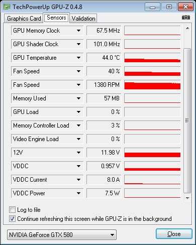 ASUS ENGTX580, GPU-Z sensors