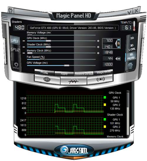 Galaxy Magic Panel HD + GTX 480