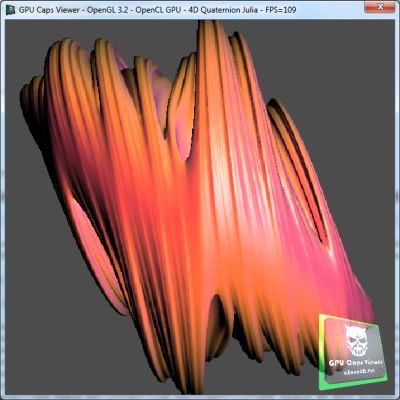 Julia4D OpenCL demo in GPU Caps Viewer