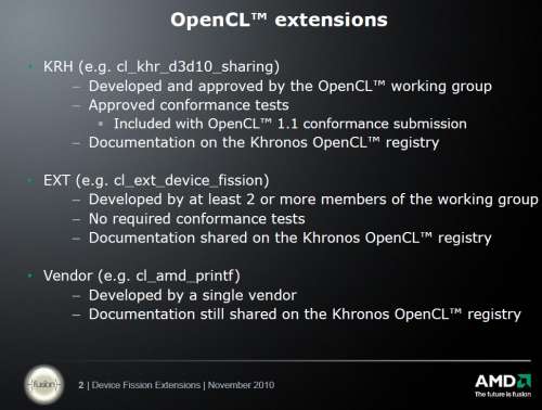 AMD OpenCL whitepapers: Device Fission Extension