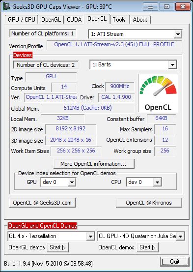 GPU Caps Viewer 1.9.4 + Catalyst 10.12 + Radeon HD 6870