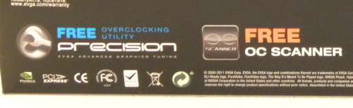 EVGA OC Scanner on the GTX 580 SC box