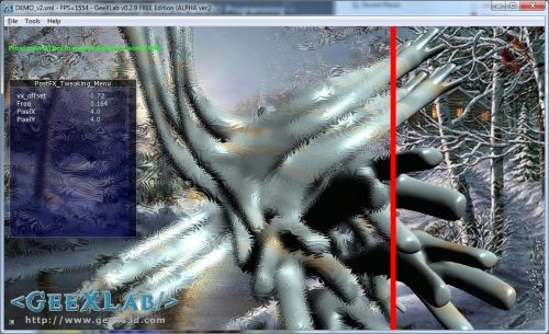 GeeXLab, Frosted Glass Post Processing Shader