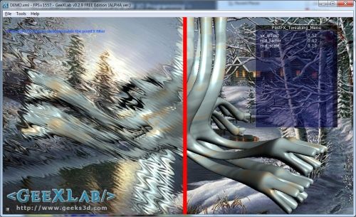 GeeXLab, Frosted Glass Post Processing Shader