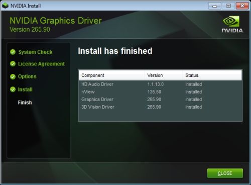 NVIDIA R265.90 graphics driver