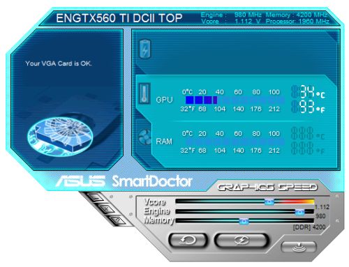 ASUS GTX 560 Ti + SmartDoctor