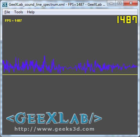 GeeXLab - sound spectrum visualizer demo