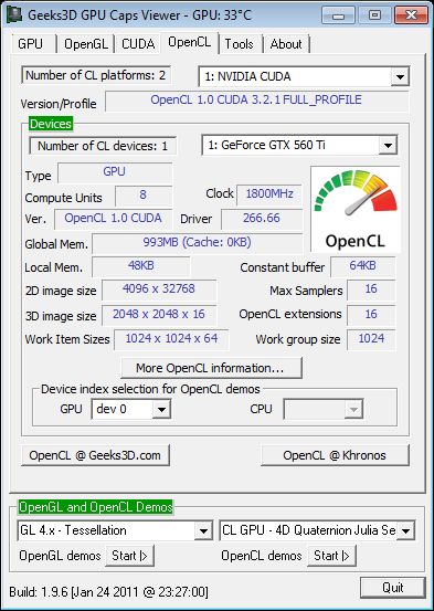 NVIDIA R266.66 + ASUS GTX 560 Ti + GPU Caps Viewer 1.9.6