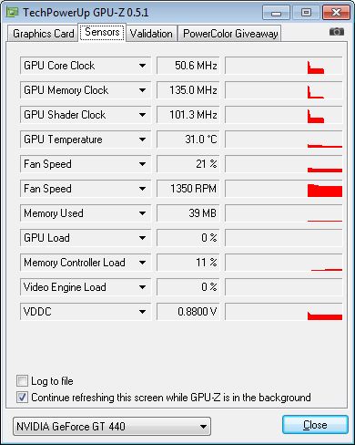 ASUS GT 440, GPU-Z