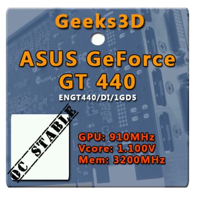 ASUS GT 440, Geeks3D OC validation