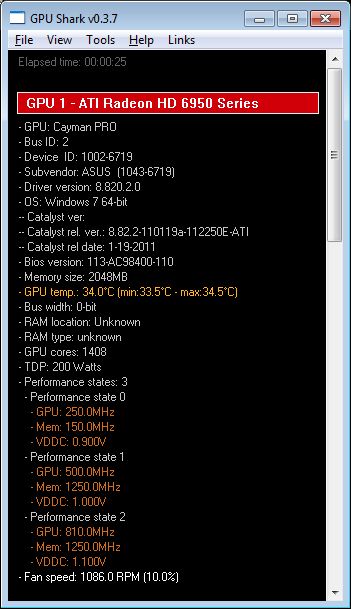 ASUS Radeon HD 6950 DC2, GPU Shark