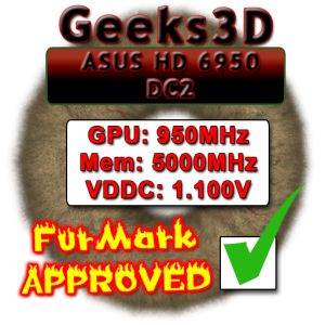 ASUS HD 6950 DirectCU II, FurMark Approved