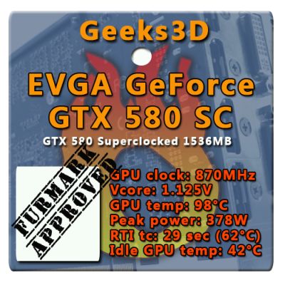 EVGA GTX 580 SC, FurMark approved!
