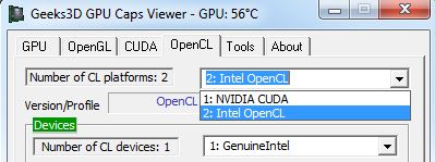 Intel OpenCL + NVIDIA OpenCL