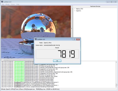 LuxMark OpenCL Benchmark - Radeon HD 6950 + HD 5770