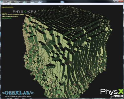 GeeXLab - PhysX collision demo